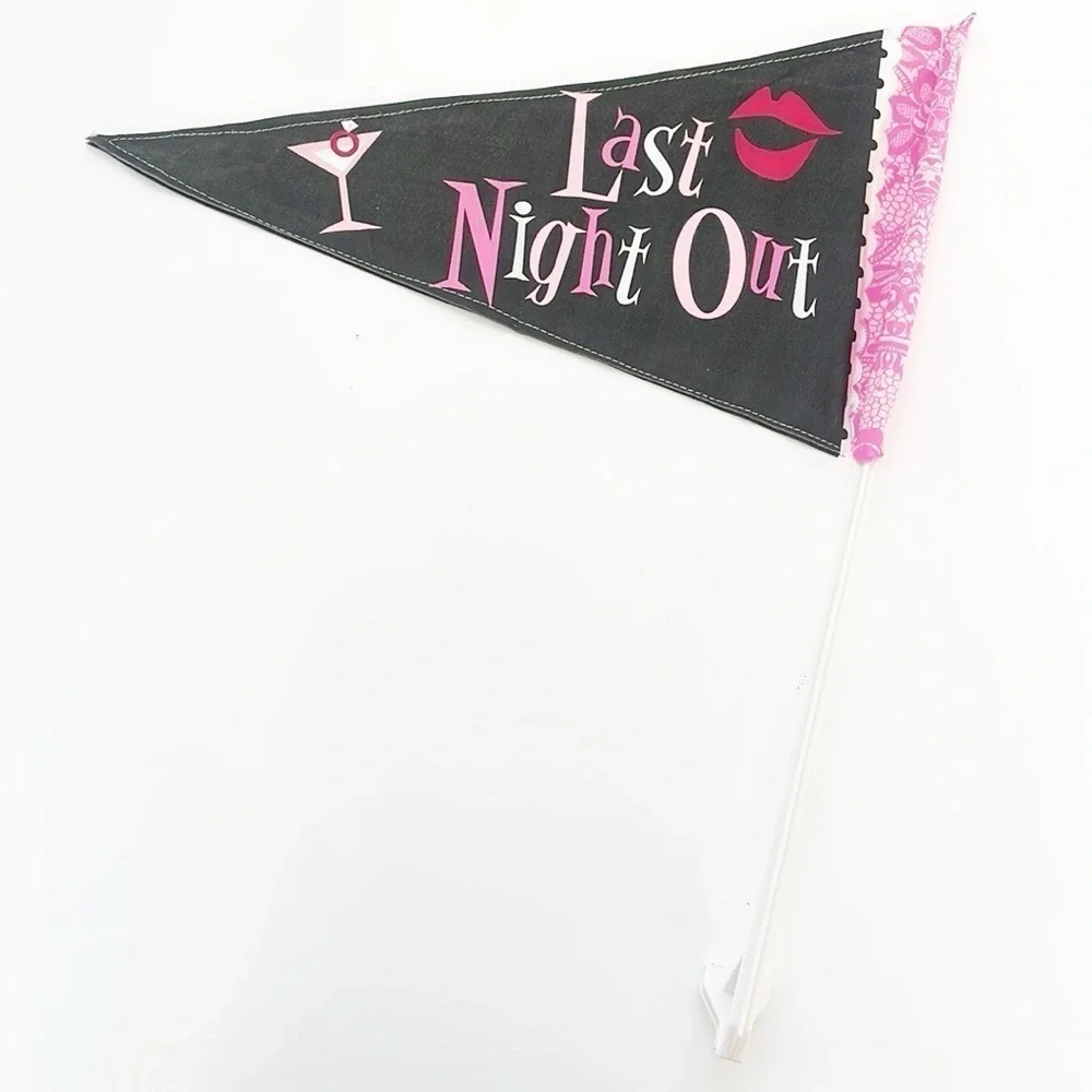 Last Night Out Bachelorette party car flag